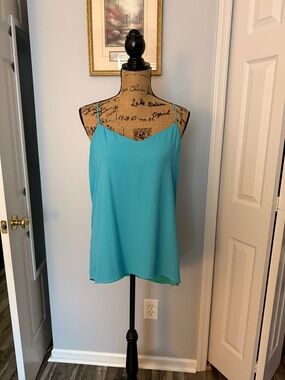 Sleeveless Teal V-Neck Cami Top - Women-reversible